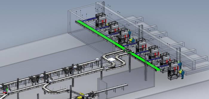 How to optimize a heavy box palletizing and transport line?